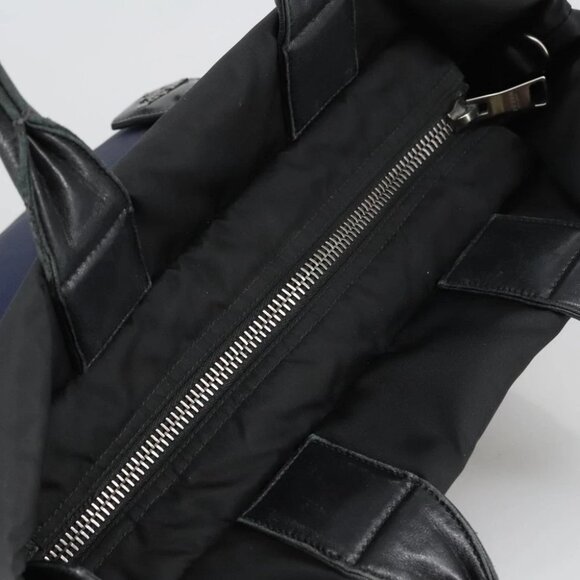 PRADA Hand Bag Nylon Navy Silver - Picture 8 of 15